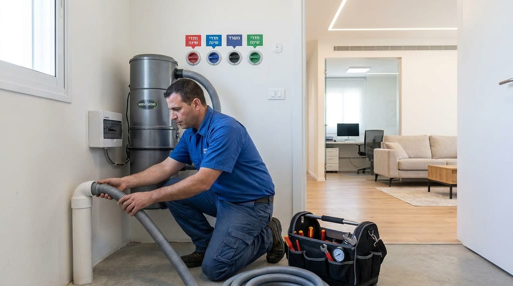 תמונה זו נוצרה על ידי gemini-pro בינה מלאכותית מערכת שאיבה מרכזית לבית